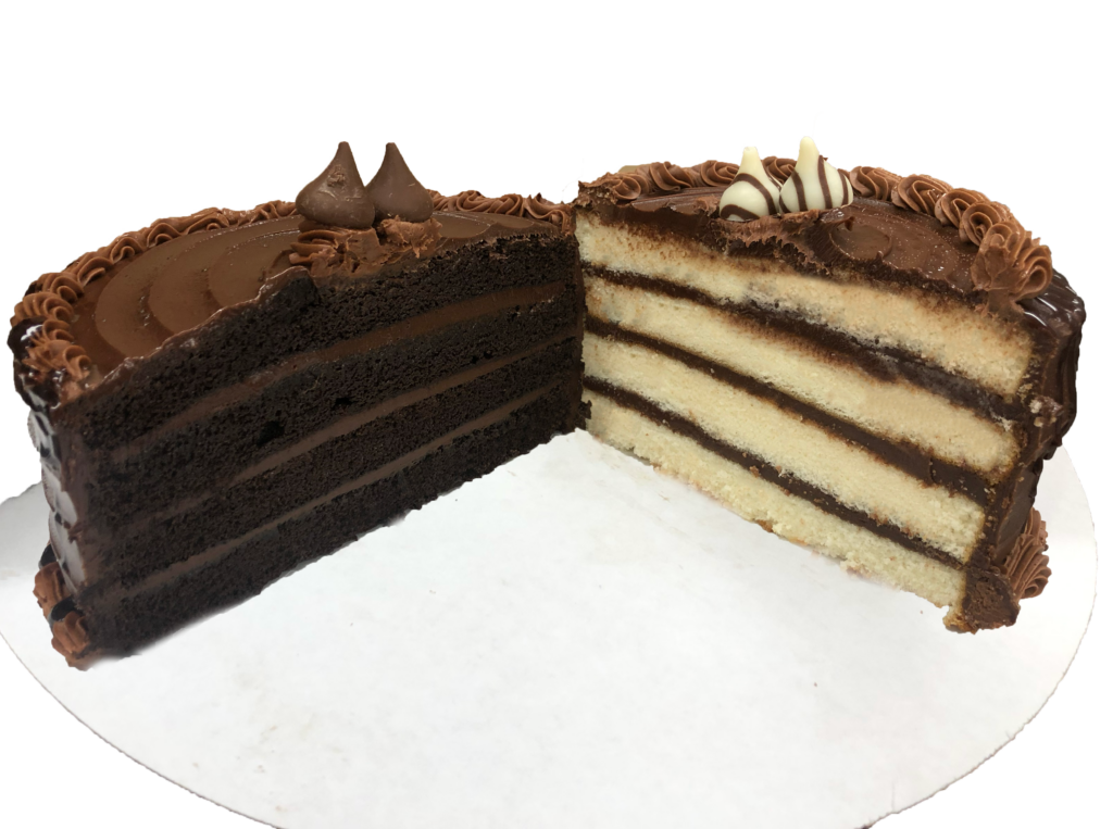 image of yellow and chocolate cake